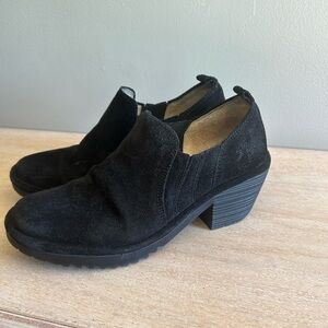 Fly London women’s low black ankle boots size 38​